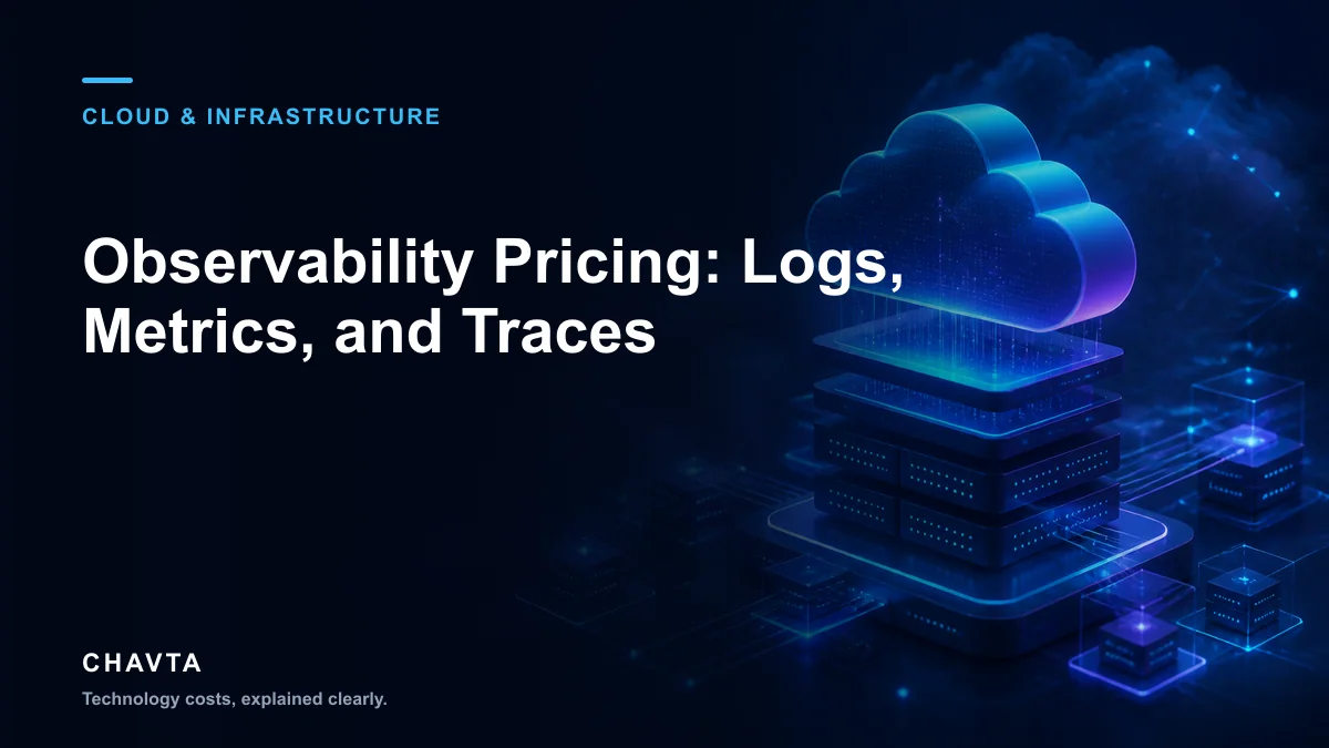 Editorial cover for Observability Pricing: Logs, Metrics, and Traces